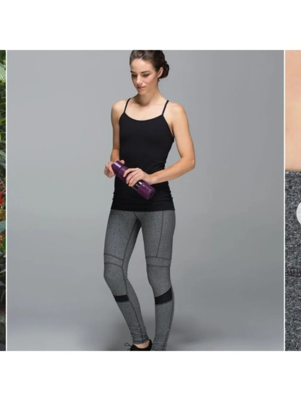 Lululemon Motivate Pant Heathered Speckled Black / Black